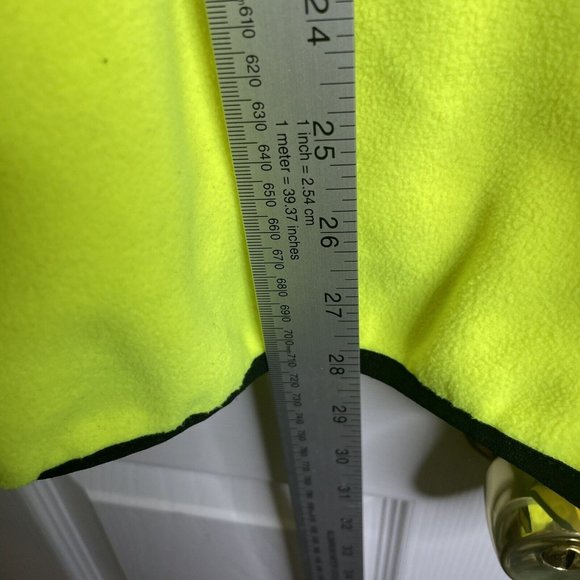 Urban Outfitters 1/2 Zip Fleece Pull Over Fleece Jacket Mens S Top Bright Yellow - Picture 6 of 6